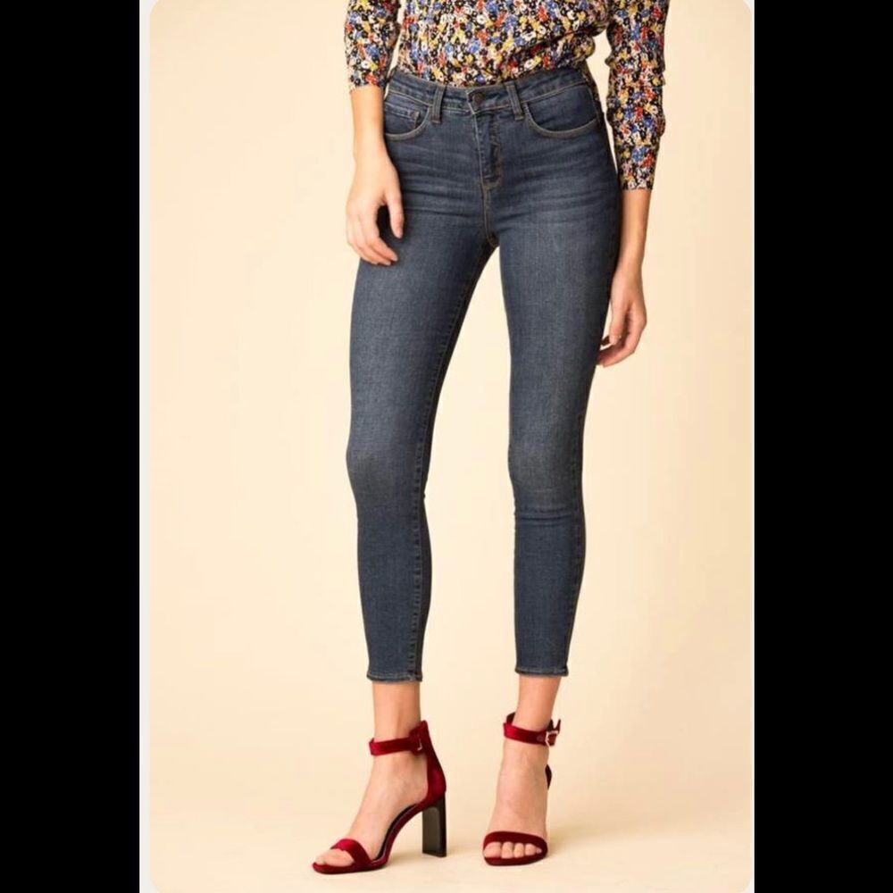 L’AGENCE High Rise Skinny-Dark Vintage Jeans-